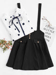 Bow Back Overall Skater Skirt - takostyle