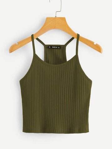 Rib-knit Cami Top - takostyle