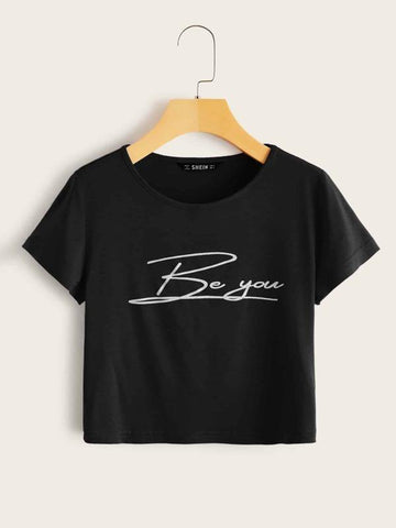 Letter Graphic Tee - takostyle