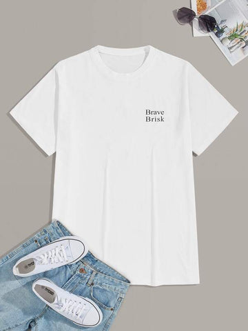 Men Letter Graphic Tee