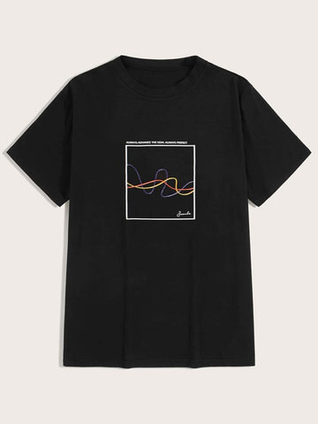 Men Letter Graphic Tee