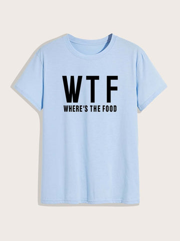 Men Letter Graphic Round Neck Tee