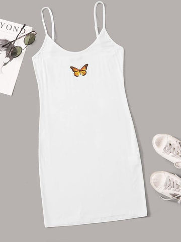 Butterfly Graphic Bodycon Mini Dress - takostyle