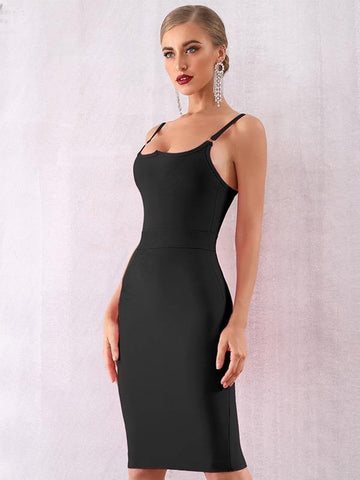 Adyce Split Back Cami Bodycon Dress - takostyle