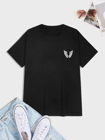 Men Graphic Round Neck Tee