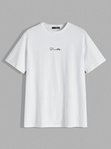 Men Letter Graphic Tee