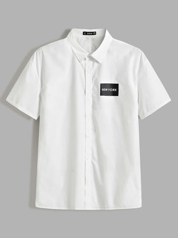 Men Letter Graphic Shirt