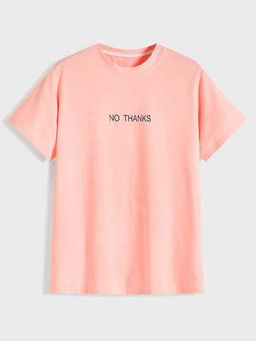 Men Letter Graphic Crew Neck Tee