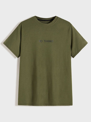 Men Letter Graphic Crew Neck Tee