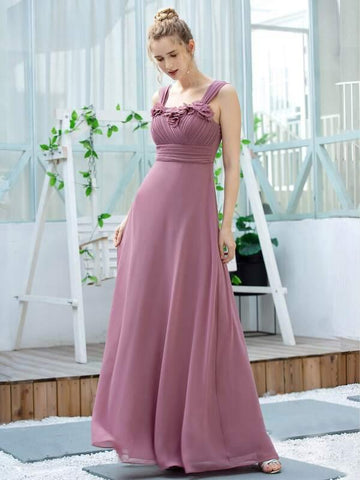 EverPretty Appliques Detail Ruched Bodice Prom Dress - takostyle