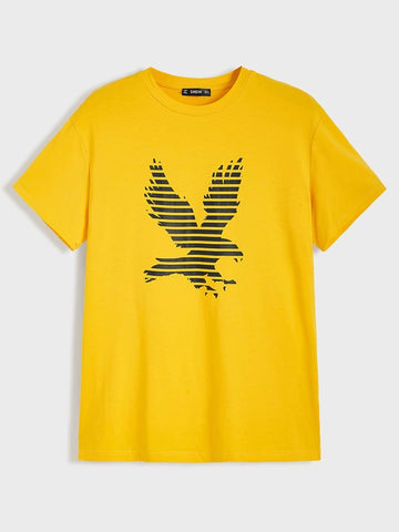 Men Eagle Print Tee