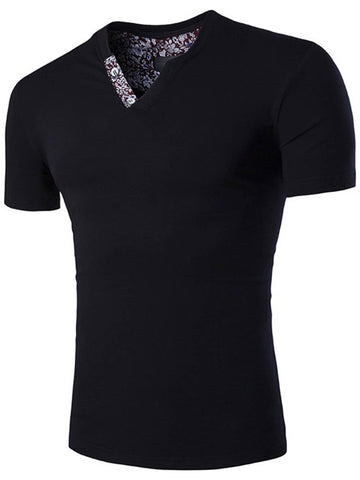 Men Contrast Floral Print Tee