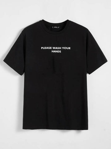 Men Slogan Graphic Tee