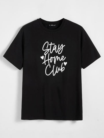 Men Slogan Graphic Tee