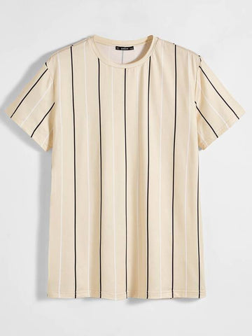 Men Striped Print Top