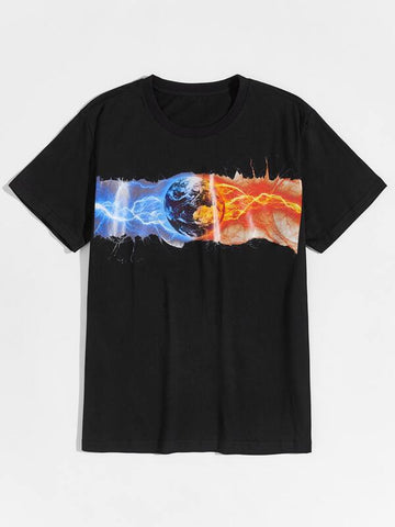 Men Galaxy Print Tee