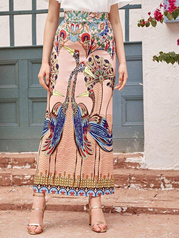 Tribal Print Skirt - takostyle