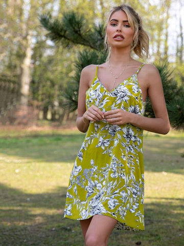 Floral Print Cami Dress - takostyle
