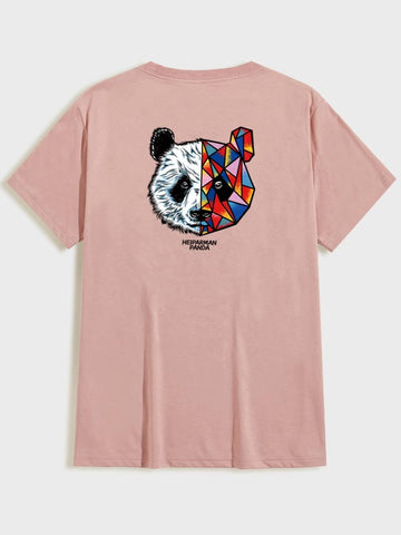 Men Panda & Geo Print Tee