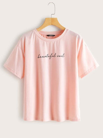 Letter Graphic Tee - takostyle