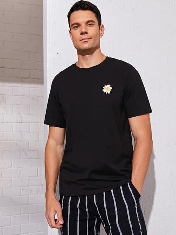 Men Floral Print Tee