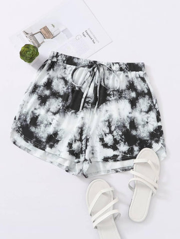 Knotted Tie Dye Shorts - takostyle