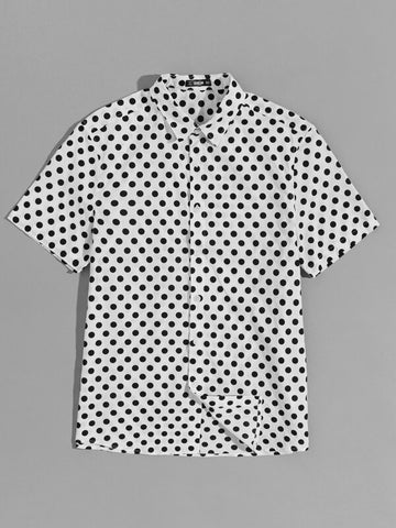 Men Polka Dot Shirt