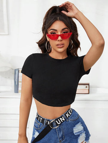 Solid Crop Top - takostyle