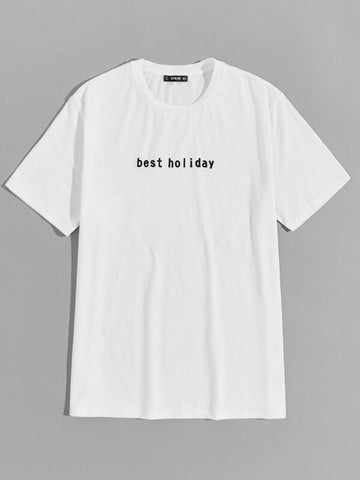 Men Letter Graphic Tee