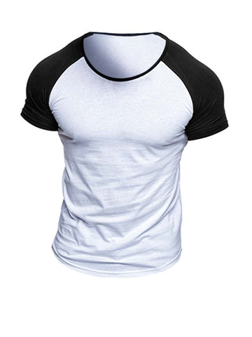 Men Colorblock Raglan Sleeve Tee