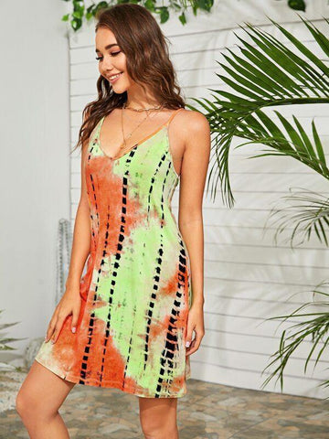 Tie Dye Cami Dress - takostyle
