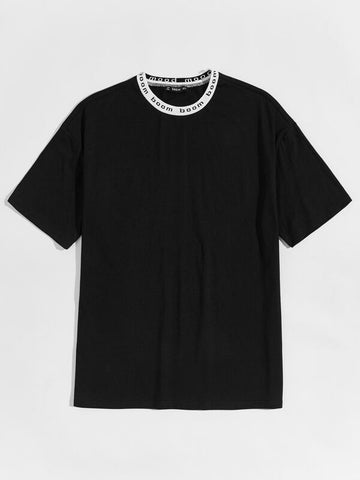 Men Letter Graphic Neck Top