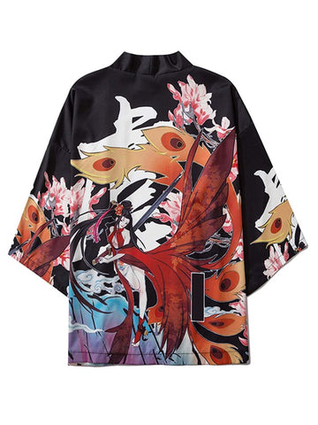 Men Figure Graphic Kimono