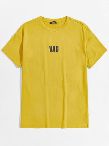 Men Letter Print Tee