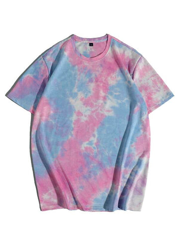 Men Tie Dye Crew Neck Tee