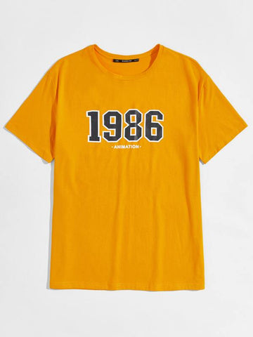 Men Number & Letter Graphic Tee