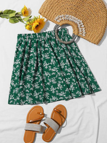Ditsy Floral Skater Skirt - takostyle