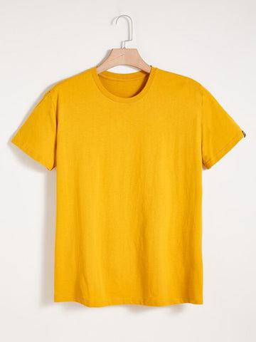 Men Letter Patched Tee