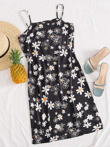 Allover Floral Print Cami Dress - takostyle