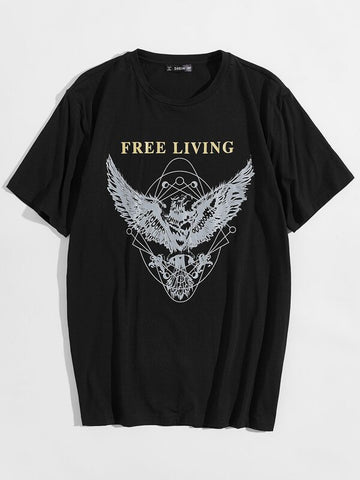 Men Letter Graphic Tee