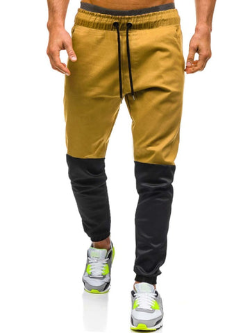 Men Two Tone Drawstring Sweatpants