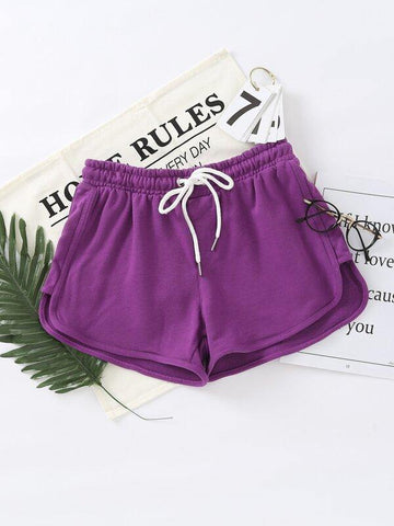 Letter Embroidered Track Shorts - takostyle