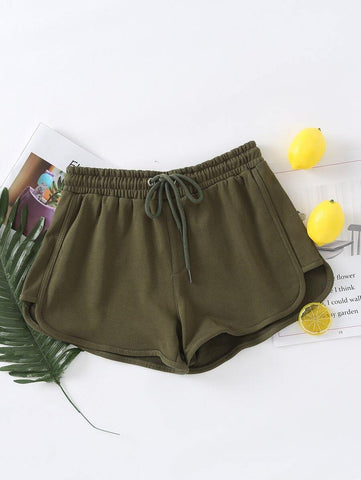 Letter Embroidered Track Shorts - takostyle