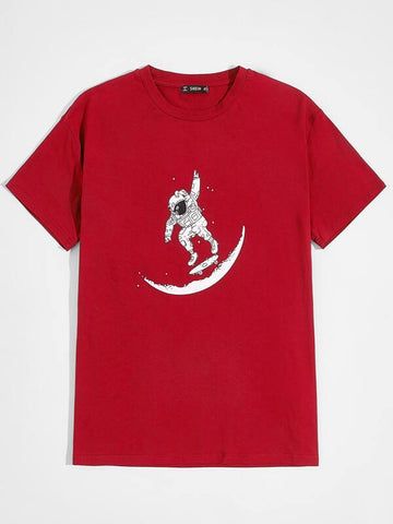 Men Astronaut Print Tee