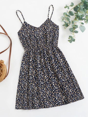 Ditsy Floral Print Cami Dress - takostyle