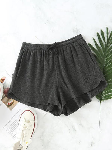 Slant Pocket Drawstring Waist Shorts - takostyle