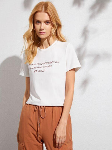 Slogan Graphic Tee - takostyle