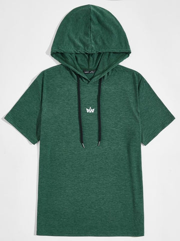 Men Graphic Print Hooded Top