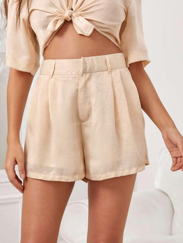 Solid Wide Leg Shorts - takostyle