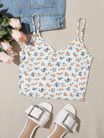 Lettuce Edge Ditsy Floral Cami Top - takostyle